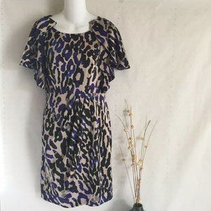 JULIE DILLON Leopard Print Sheath Dress Size 0